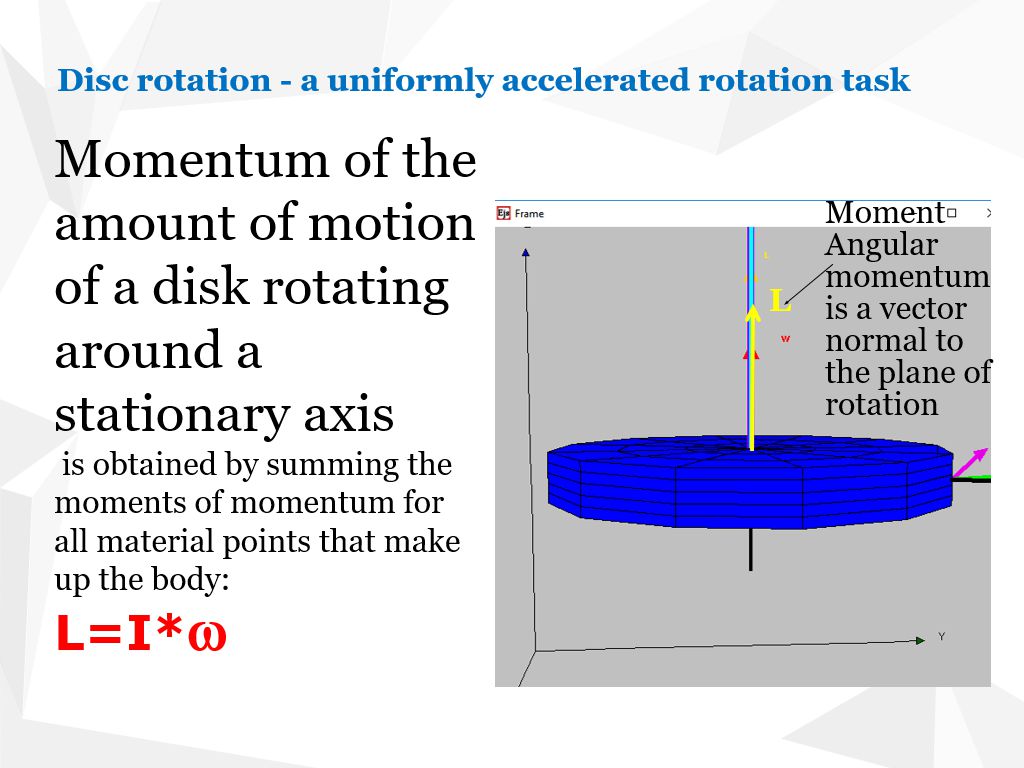 Angular momentum of a rotating rigid body