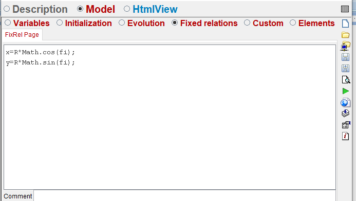 Definisanje promenljivih u FixedRelation EJS-u